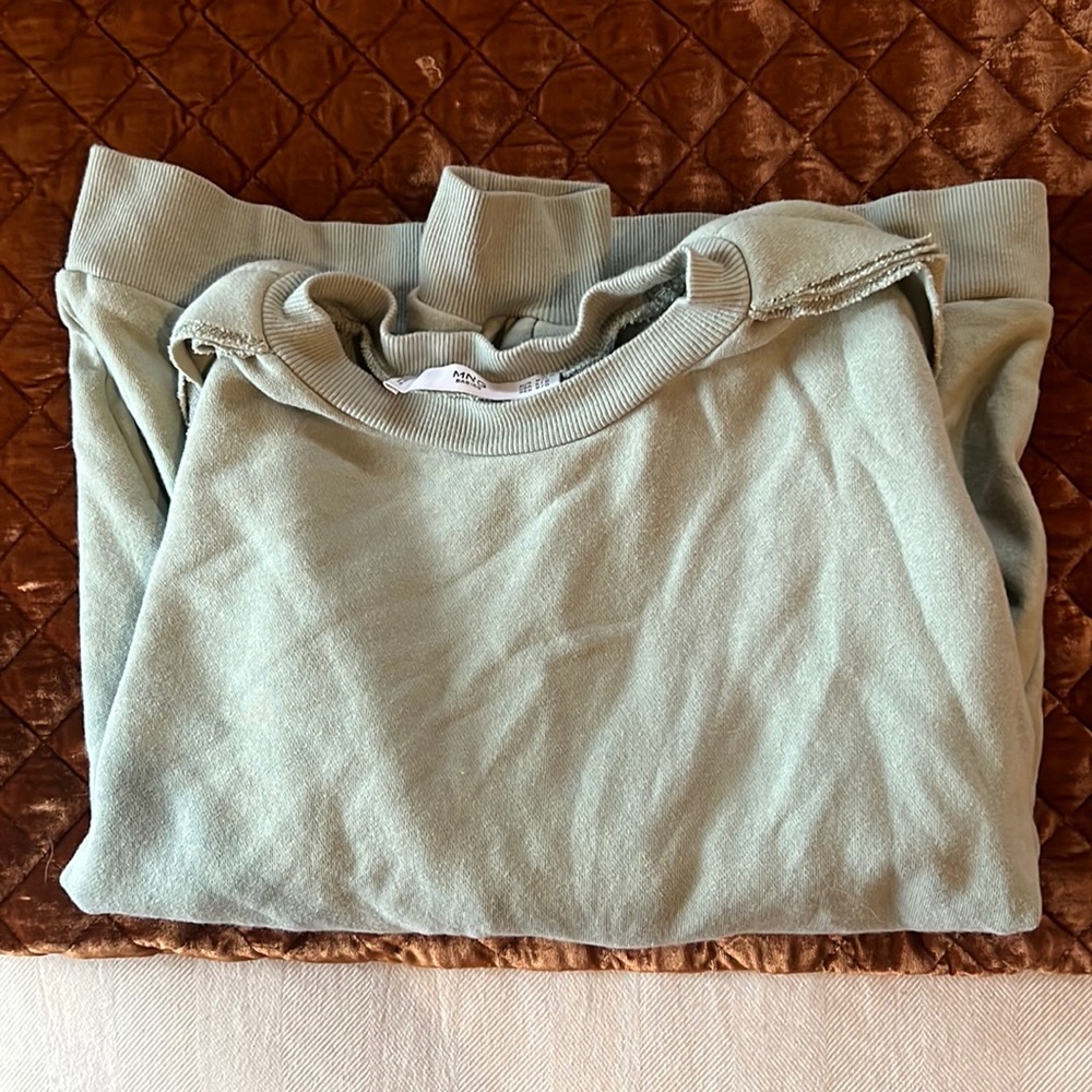Mango Ruffle Sleeve Sweatshirt